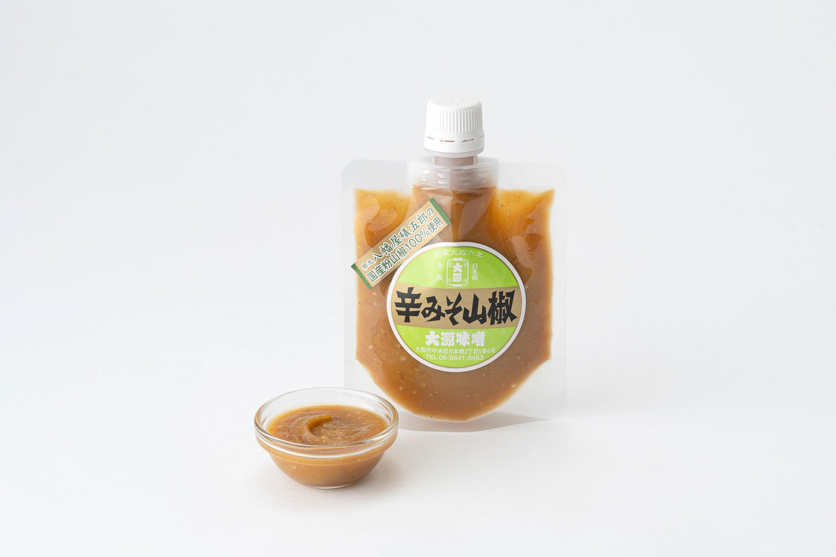 【大阪府：大源味噌】辛みそ山椒 120g のパッケージ